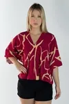 Blusa Dwz Manga Morcego Estampada