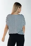 Blusa Dwz Manga curta estampa xadrez