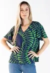 Blusa Dwz Manga Curta Estampada