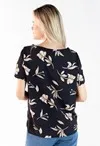 Blusa Dwz Manga Curta Estampada