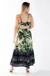 Vestido Dwz Longo Amarracao Estampado
