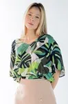 Cropped Dwz Elastico Na Cintura Estampado