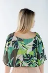 Cropped Dwz Elastico Na Cintura Estampado