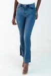Calca Dwz Jeans Com Elastano e Abertura Lateral Na Barra