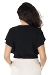 Cropped Dwz Lastex Na Cintura Transpassado