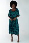 Vestido Dwz Estampado Com Bojo Manga Curta
