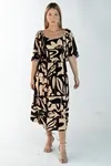 Vestido Dwz Estampado Com Bojo Manga Curta