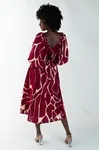 Vestido Dwz Estampado Com Bojo Manga Curta