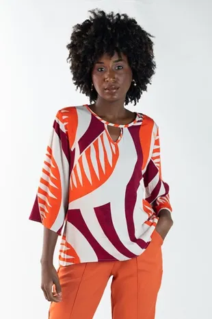 Blusa Dwz Estampada Manga 3/4