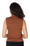 Blusa Dwz Listrada Gola Alta