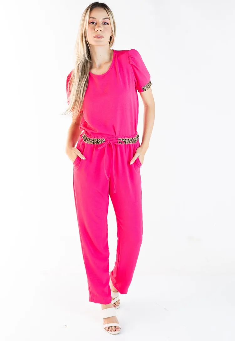 Conjunto Dwz Blusa e Calca Com Detalhe Animal Print