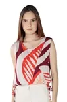 Cropped Dwz Estampado Com Amarracoes Laterais
