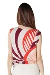 Cropped Dwz Estampado Com Amarracoes Laterais