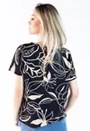 Blusa Dwz Manga Curta Estampada