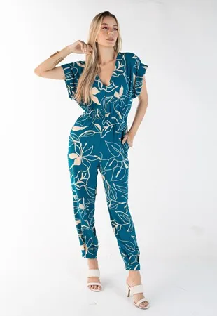 Macacao Dwz Elastico na Cintura Estampado