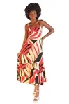 Vestido Dwz Longo Amarracao Estampado