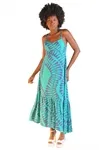 Vestido Dwz Longo Amarracao Estampado