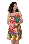 Vestido Dwz Curto Com Alcas Regulaveis Estampado