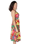 Vestido Dwz Midi Estampado Com Bojo e Lastex