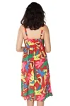 Vestido Dwz Midi Estampado Com Bojo e Lastex