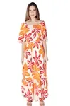 Vestido Dwz Longo Estampado Ombro a Ombro