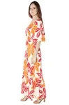 Vestido Dwz Longo Estampado Ombro a Ombro