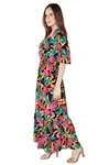 Vestido Dwz Longo Estampado Ombro a Ombro