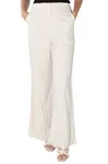 Calca Dwz Pantalona De Linho Com Nervura Frontal