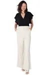 Calca Dwz Pantalona De Linho Com Nervura Frontal