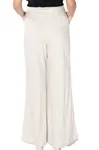 Calca Dwz Pantalona De Linho Com Nervura Frontal