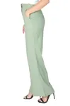 Calca Dwz Pantalona De Linho Com Nervura Frontal