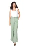 Calca Dwz Pantalona De Linho Com Nervura Frontal