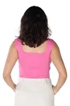 Cropped Dwz Tricot Modal Decote Quadrado