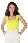 Cropped Dwz Tricot Modal Decote Quadrado