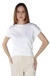 Blusa Dwz Tricot Manga Curta Gola Redonda