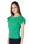 Blusa Dwz Laise Manga Babado