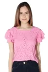 Blusa Dwz Laise Manga Babado