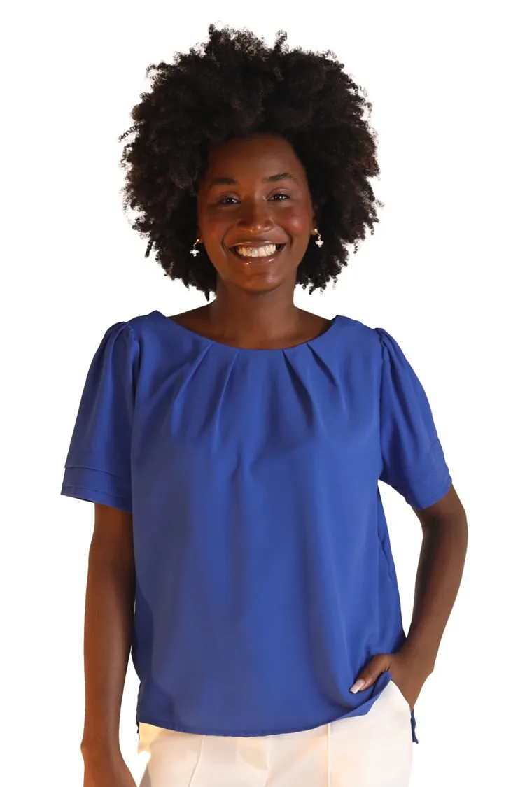 Blusa Dwz Pregas Manga Gina