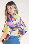 Cropped Dwz Transpassado Estampado