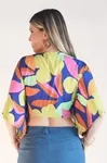 Cropped Dwz Transpassado Estampado