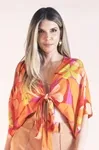 Cropped Dwz Transpassado Estampado