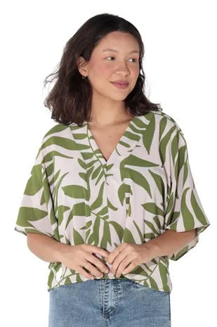 Blusa Dwz Manga Morcego Estampada