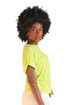 Blusa Dwz Lisa de Malha Manga Curta Dobrada