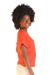 Blusa Dwz Lisa de Malha Manga Curta Dobrada