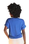 Blusa Dwz Lisa de Malha Manga Curta Dobrada