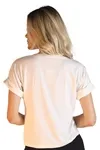 Blusa Dwz Lisa de Malha Manga Curta Dobrada