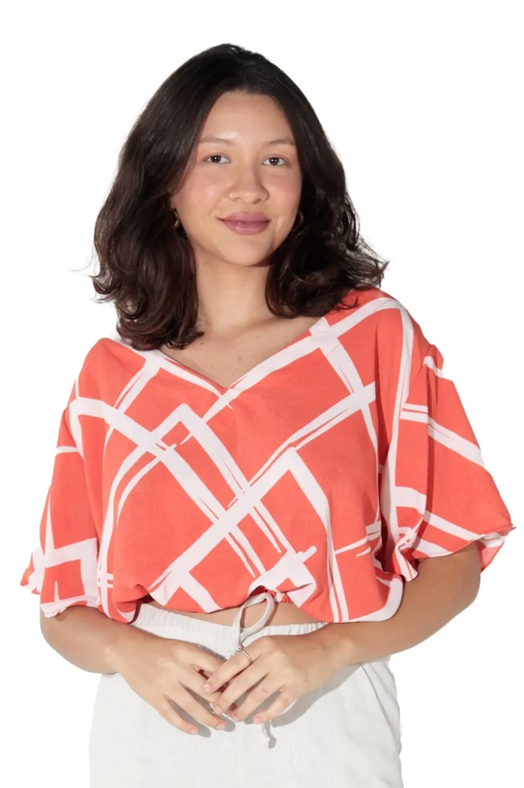 Cropped Dwz Estampado Elastico na Cintura