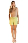 Short Dwz Linho Curto com Cos Elastico