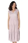 Vestido Dwz Midi Liso 3 Marias Sem Manga