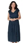 Vestido Dwz Midi Liso 3 Marias Sem Manga